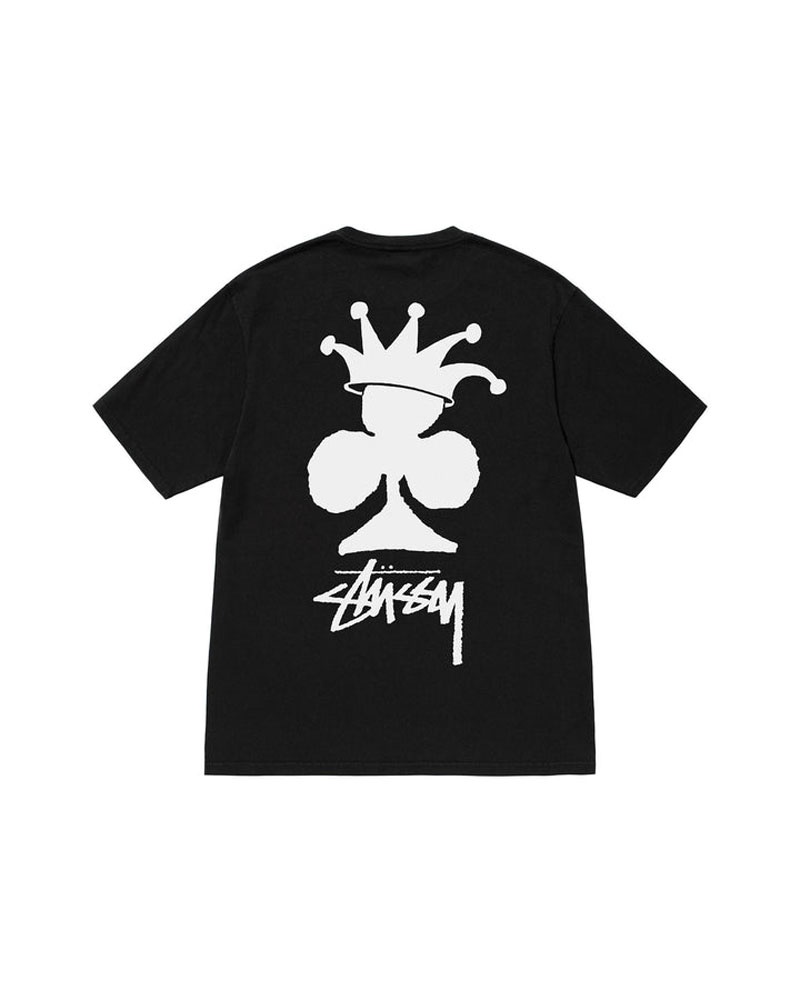 T Shirts Stussy Club Crown Pigment Dyed Noir | ARA-55293151