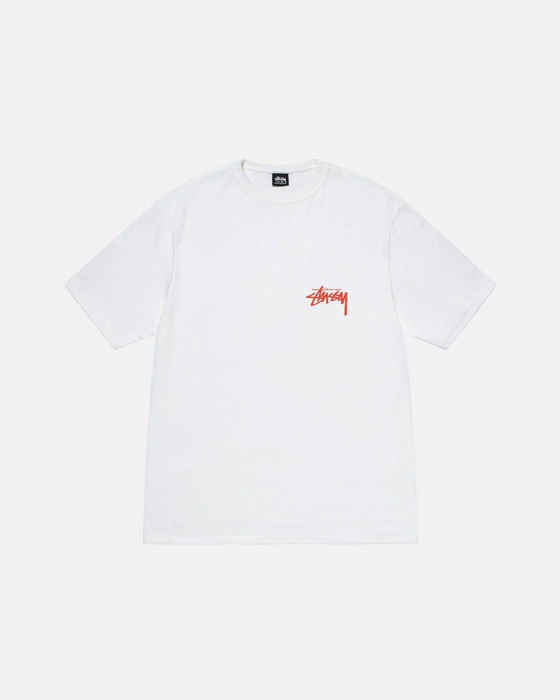 T Shirts Stussy Classroom Blanche | LKE-47310712