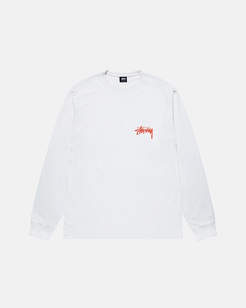 T Shirts Stussy Classroom LS Blanche | XDZ-44427097