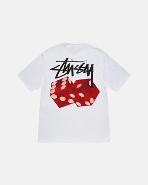 T Shirts Stussy Diced Out Blanche | VDB-03279051