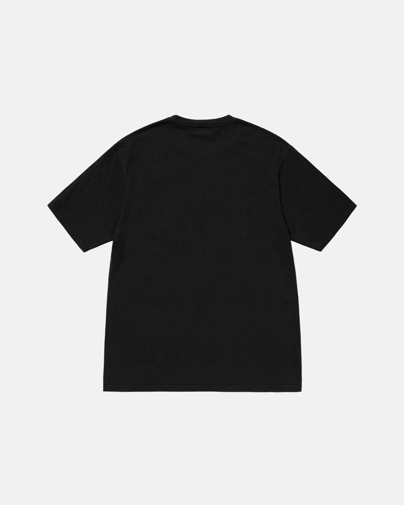 T Shirts Stussy Creation Pigment Dyed Noir | QLR-13304574