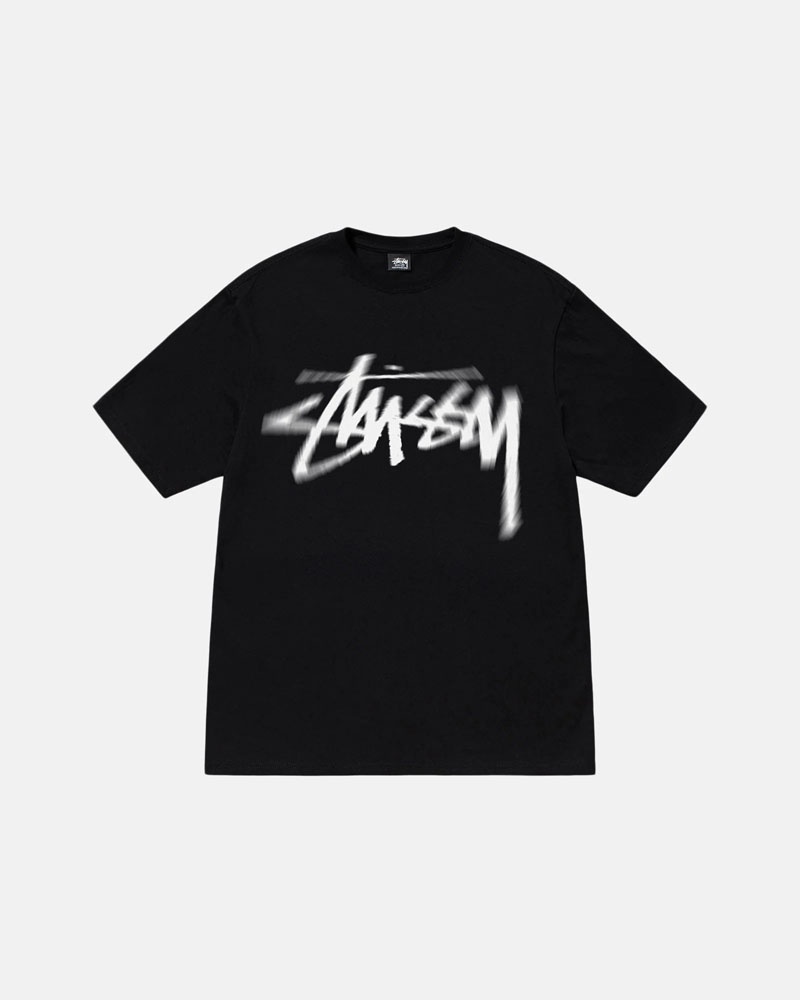 T Shirts Stussy Dizzy Stock Noir | RIG-04359090