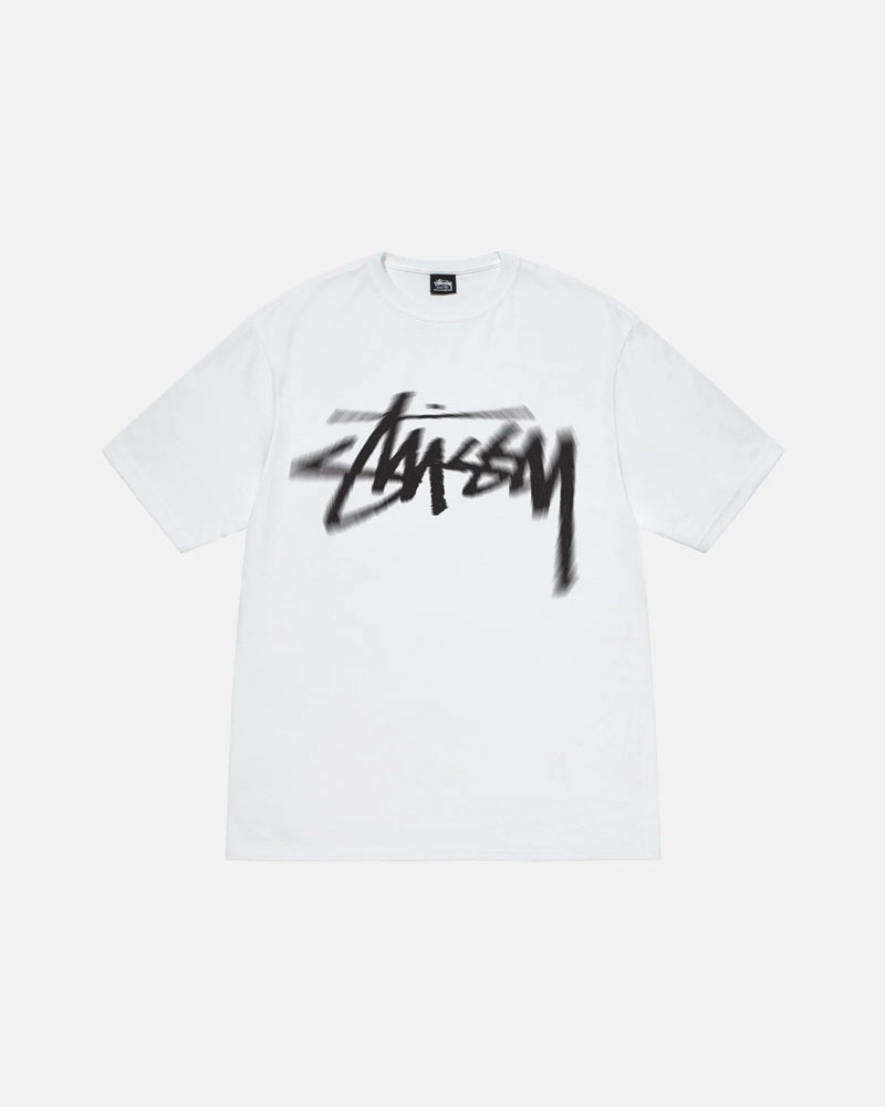 T Shirts Stussy Dizzy Stock Blanche | PCT-01393821