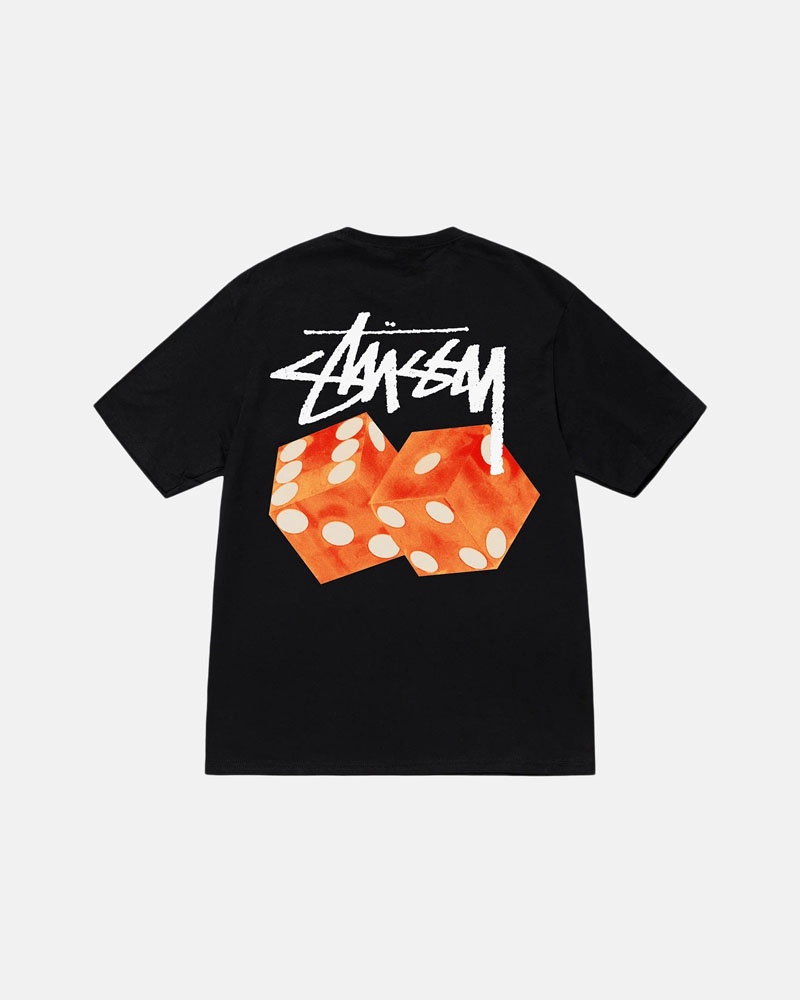 T Shirts Stussy Diced Out Noir | OXQ-24049918