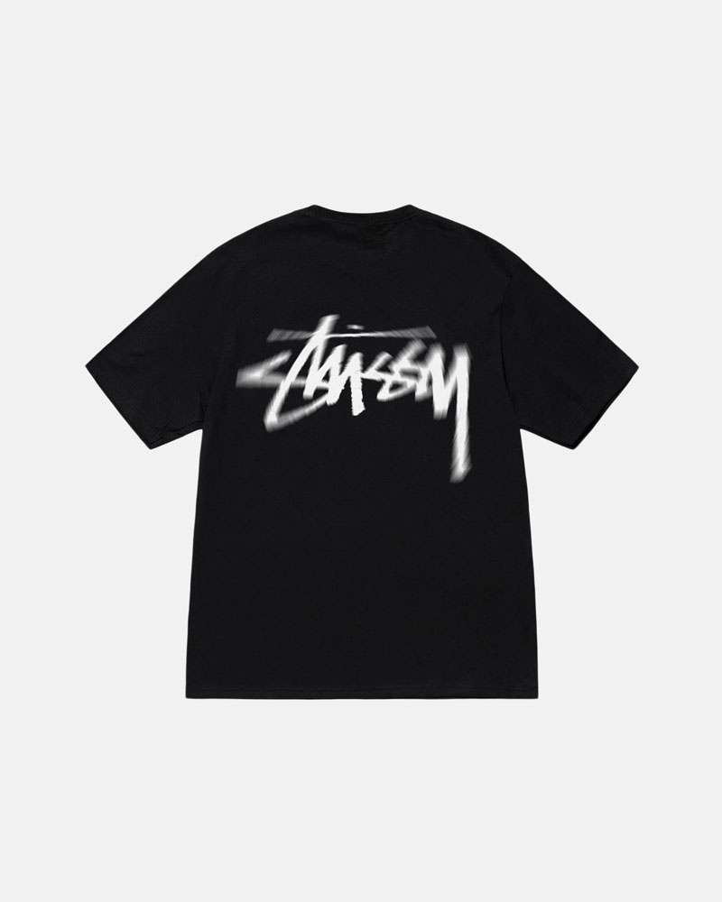 T Shirts Stussy Dizzy Stock Noir | RIG-04359090