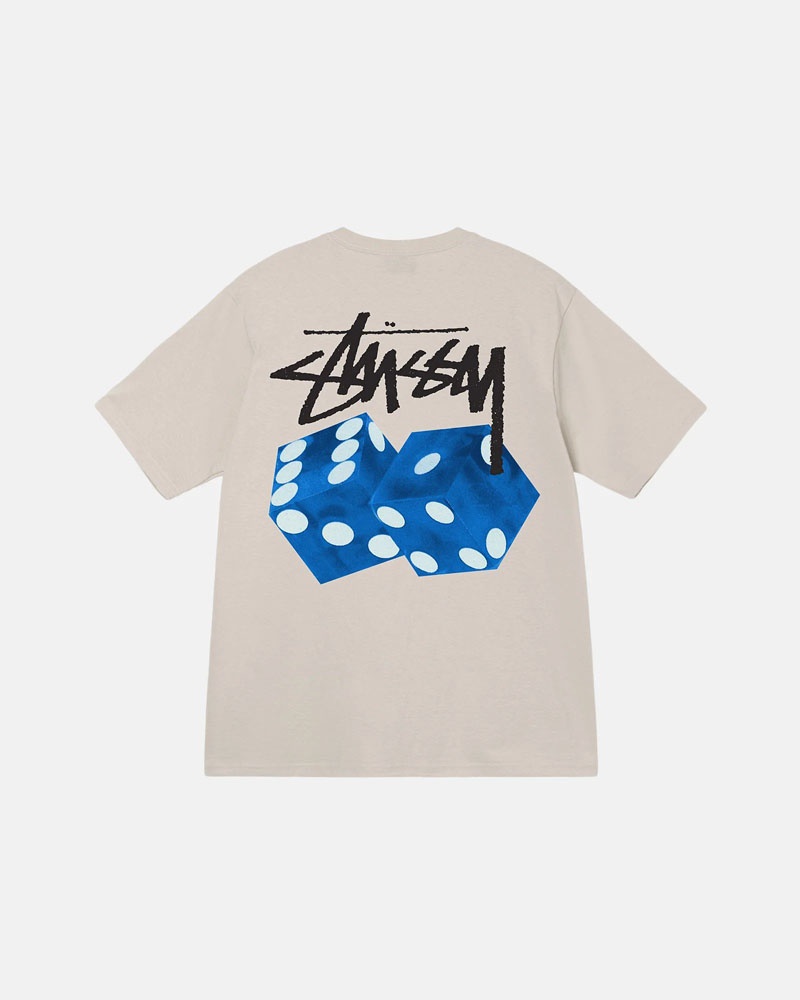 T Shirts Stussy Diced Out Off Blanche | CHP-64281918