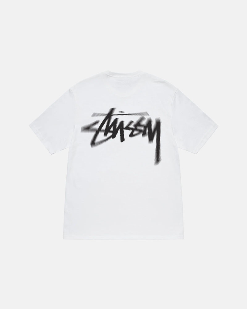 T Shirts Stussy Dizzy Stock Blanche | PCT-01393821