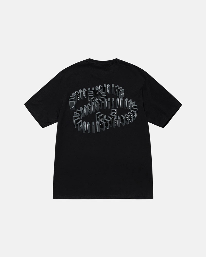 T Shirts Stussy Dominoes Noir | ULE-72745030