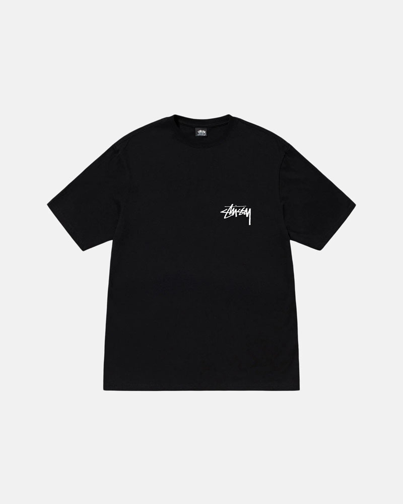 T Shirts Stussy Diced Out Noir | OXQ-24049918