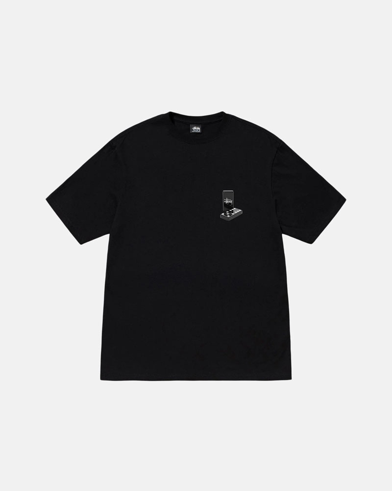 T Shirts Stussy Dominoes Noir | ULE-72745030