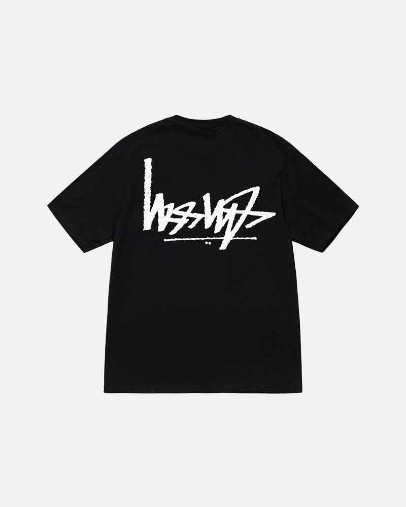 T Shirts Stussy Flipped Noir | KLJ-91638102