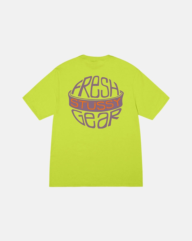 T Shirts Stussy Fresh Gear Jaune | JJO-05582116