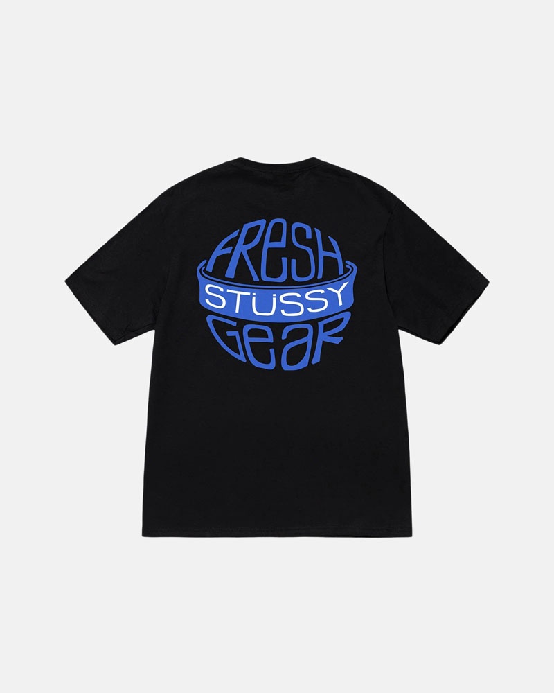 T Shirts Stussy Fresh Gear Noir | GGD-36590495