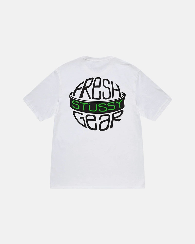 T Shirts Stussy Fresh Gear Blanche | SYG-83430483