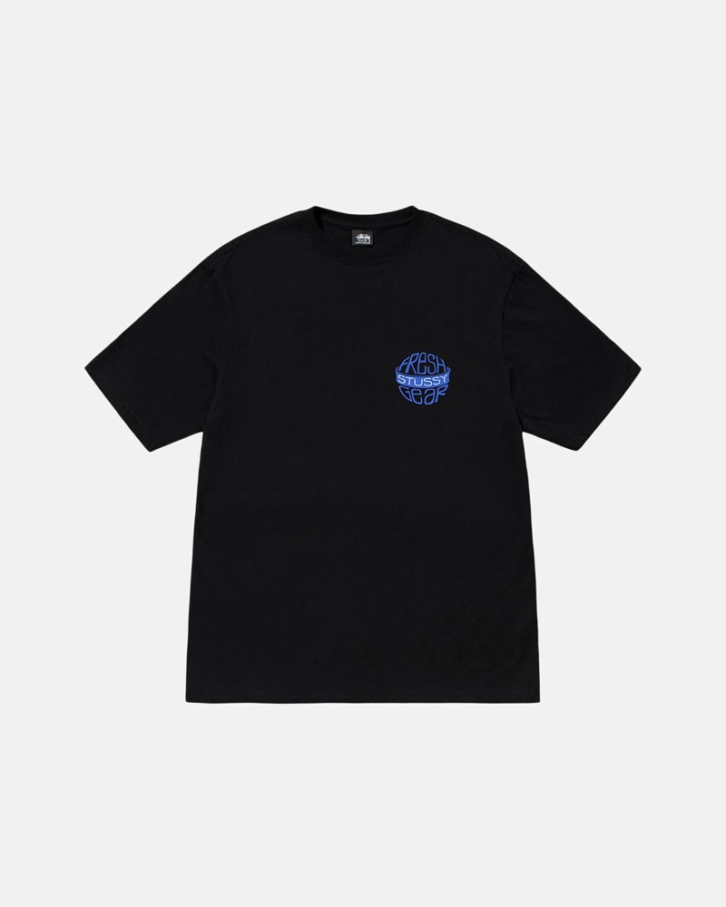 T Shirts Stussy Fresh Gear Noir | GGD-36590495