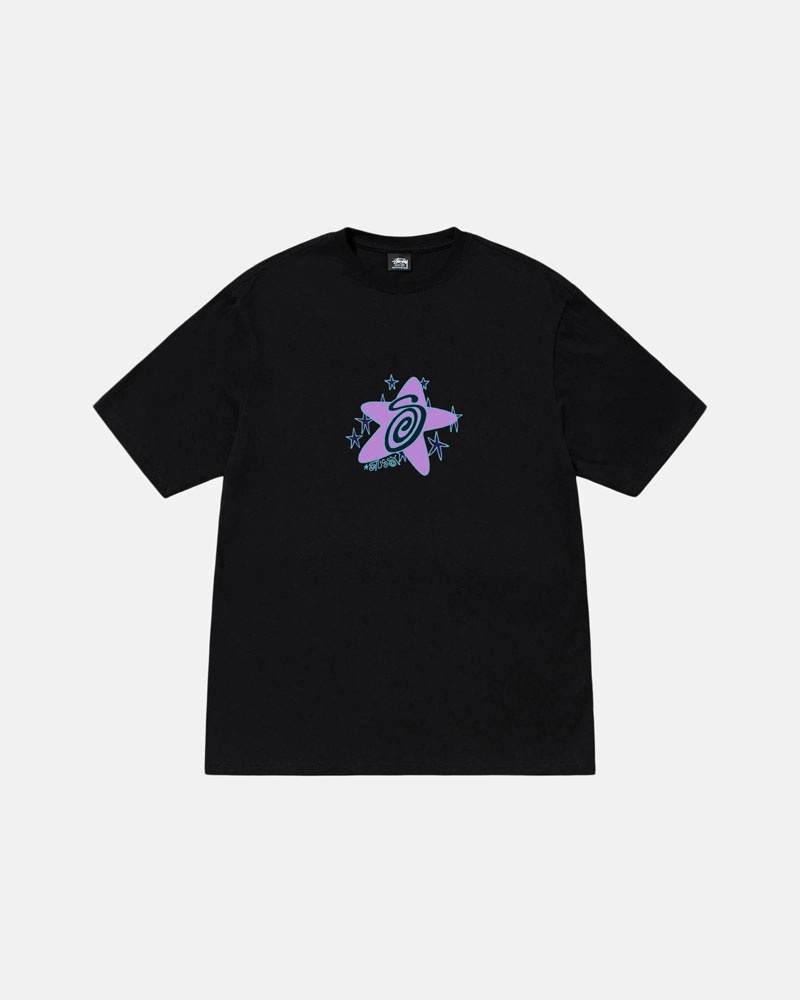 T Shirts Stussy Galaxy Noir | HIX-62330229