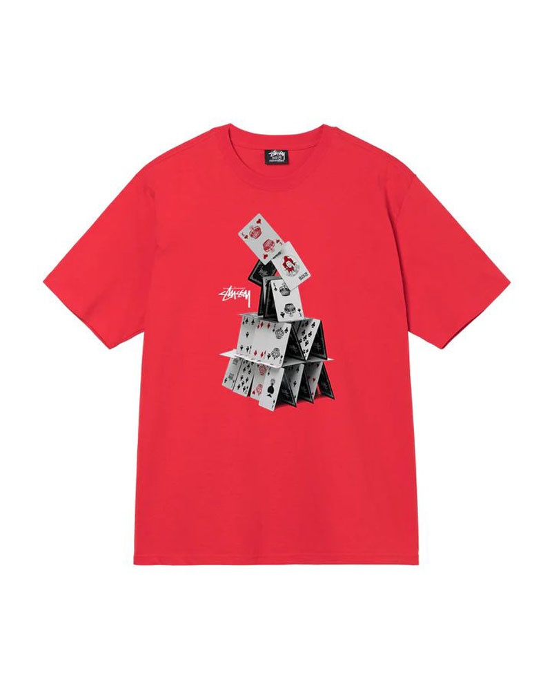 T Shirts Stussy House Of Cards Rouge | JWO-52692113