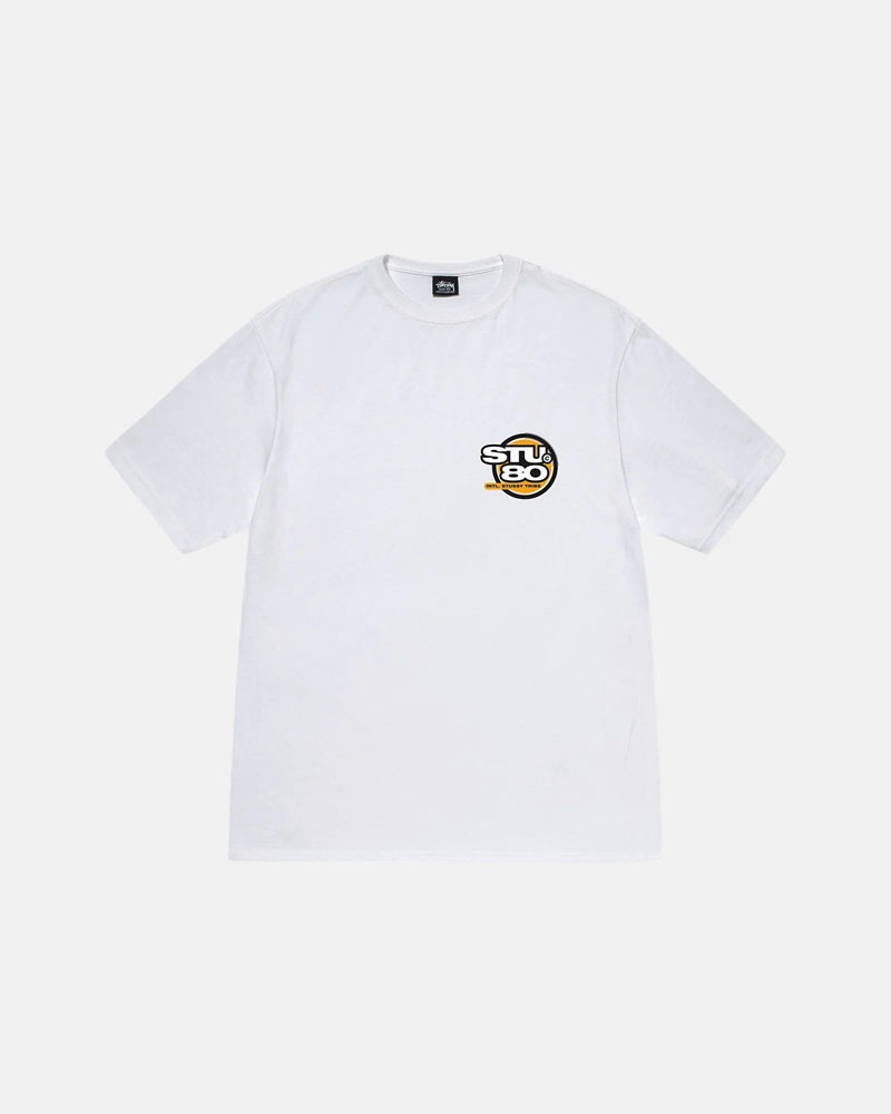 T Shirts Stussy Hot 80 Blanche | KDT-28349428