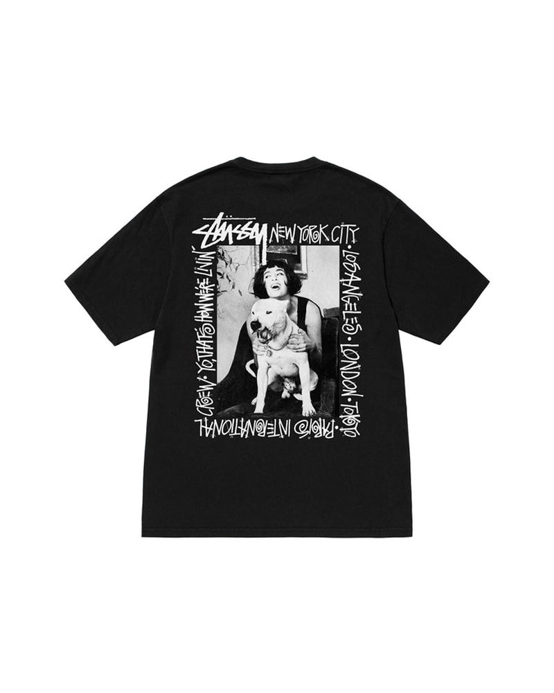 T Shirts Stussy How We’re Livin’ Pigment Dyed Noir | NRI-58778662