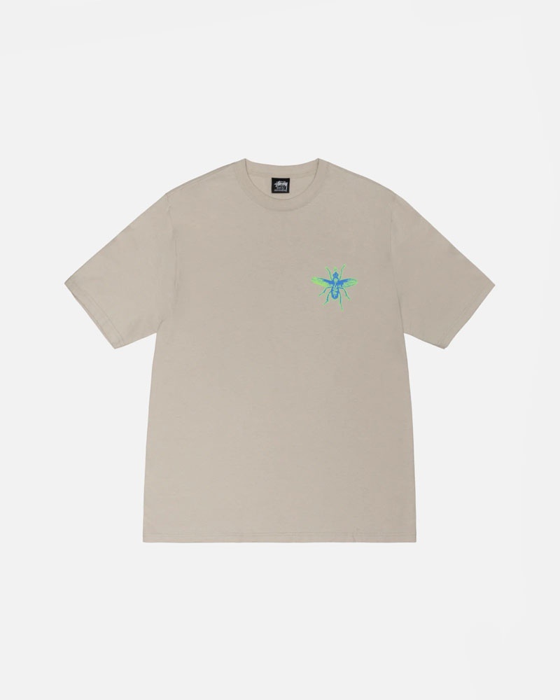 T Shirts Stussy Housefly Off Blanche | KMS-78728588