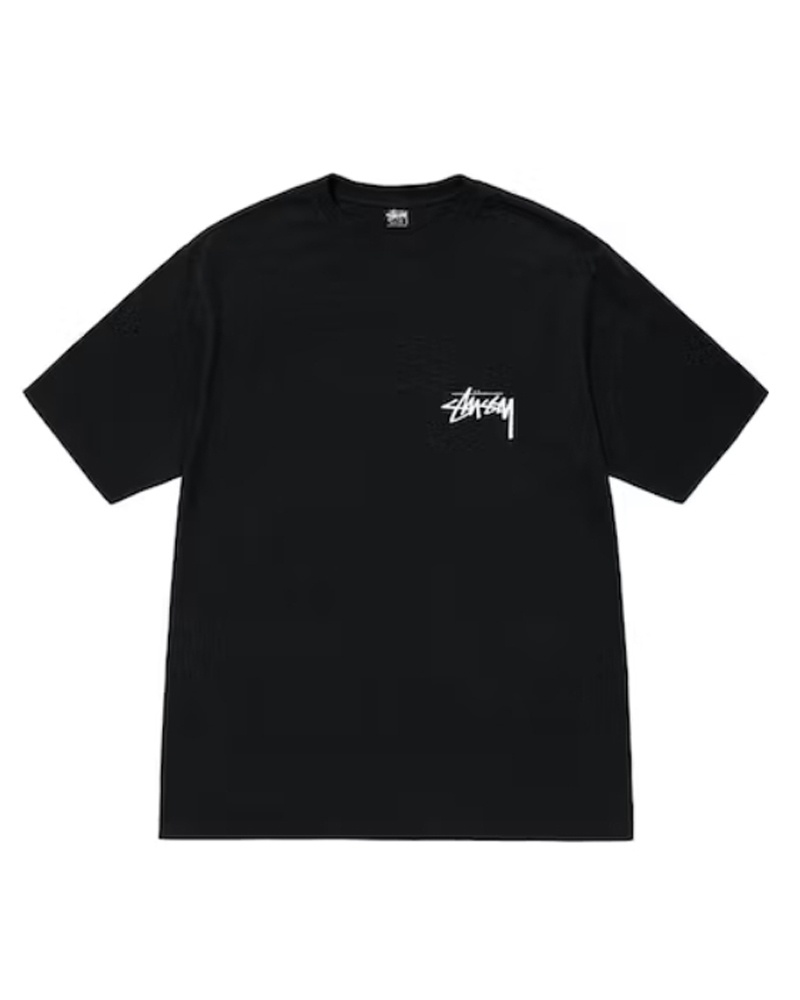 T Shirts Stussy How We’re Livin’ Pigment Dyed Noir | NRI-58778662