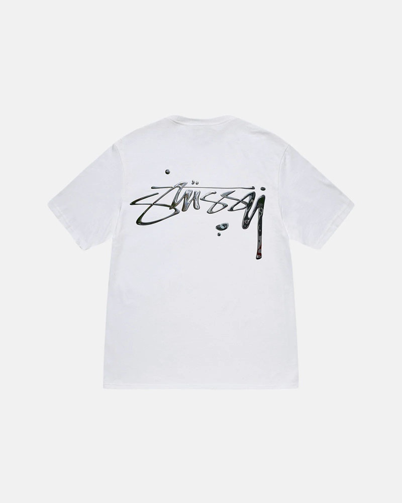 T Shirts Stussy Mercury Blanche | YBD-30094485