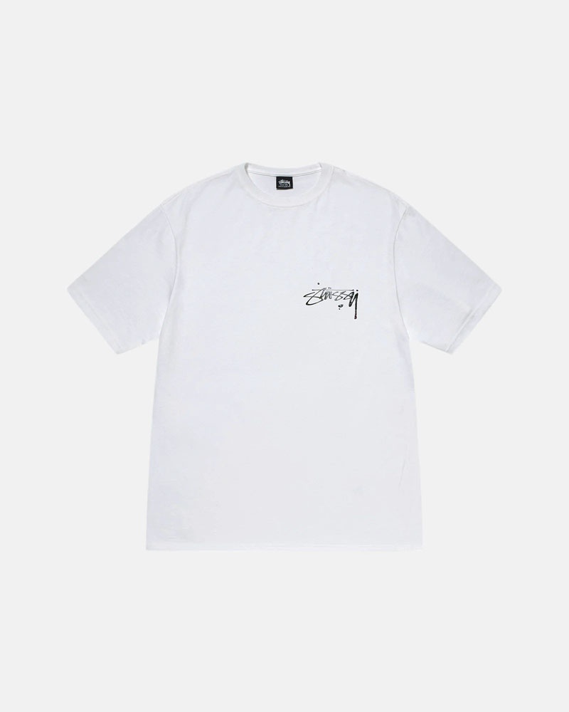 T Shirts Stussy Mercury Blanche | YBD-30094485