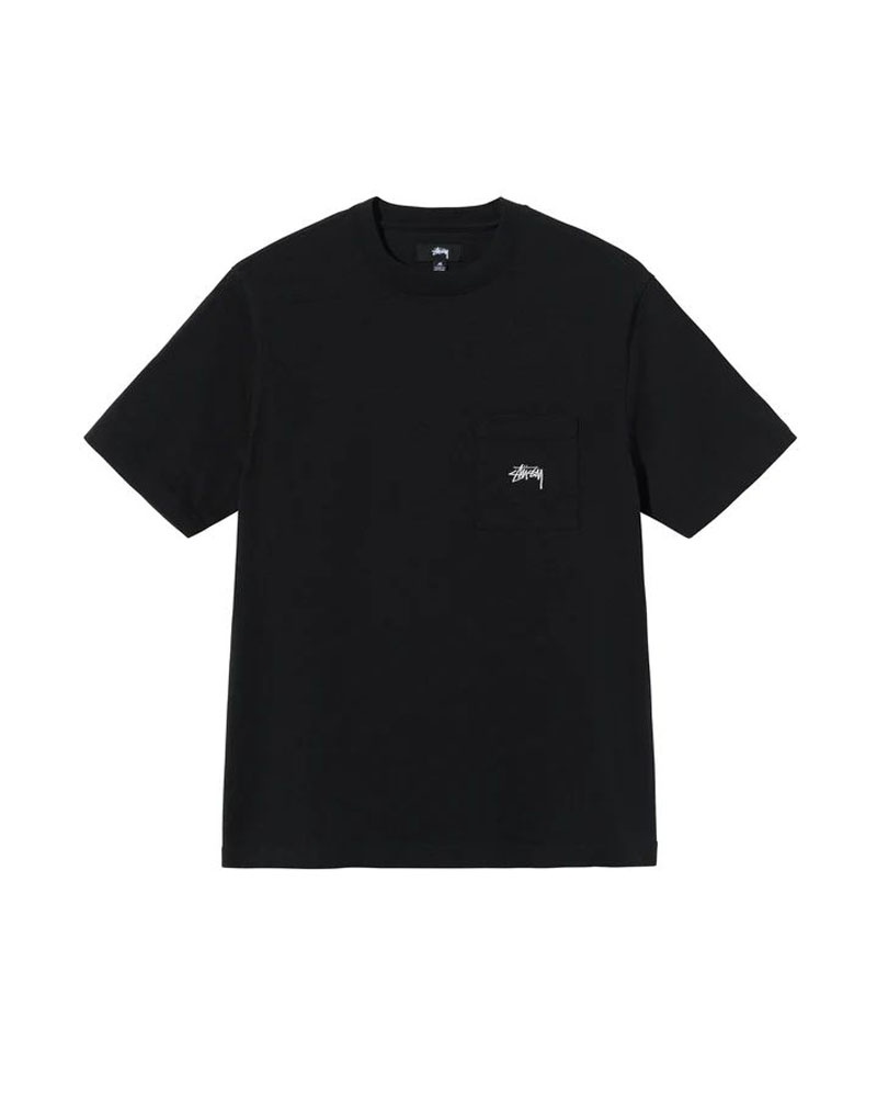 T Shirts Stussy Overdyed SS Pocket Crew Noir | QOF-95860011