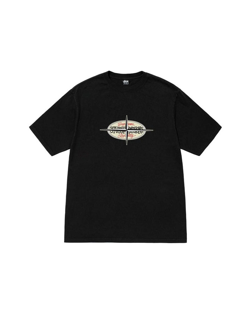 T Shirts Stussy Points Pigment Dyed Noir | TLU-87992818