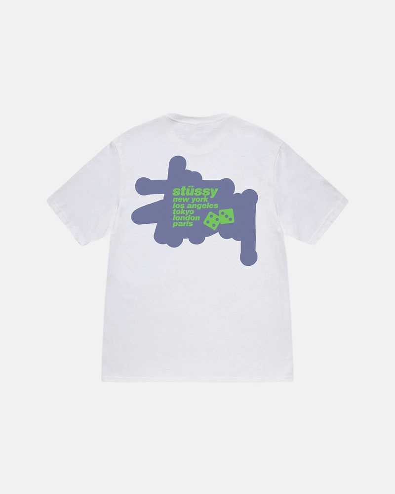 T Shirts Stussy Silhouette Blanche | VMD-59639921