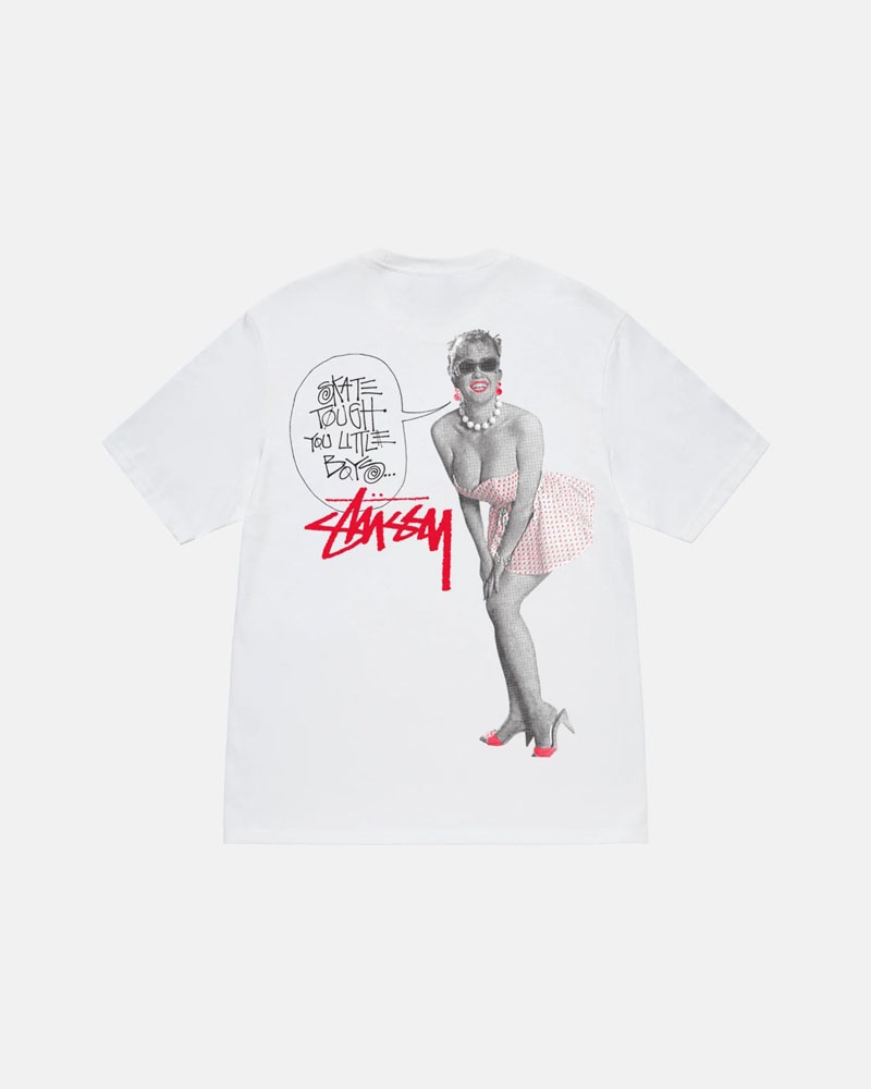 T Shirts Stussy Skate Tough Blanche | NYI-11640084