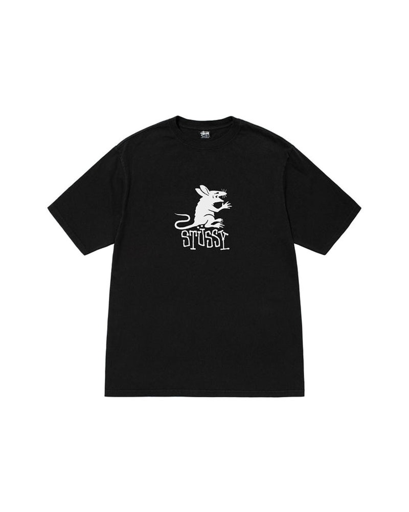 T Shirts Stussy Rat Pigment Dyed Noir | VTO-06675724