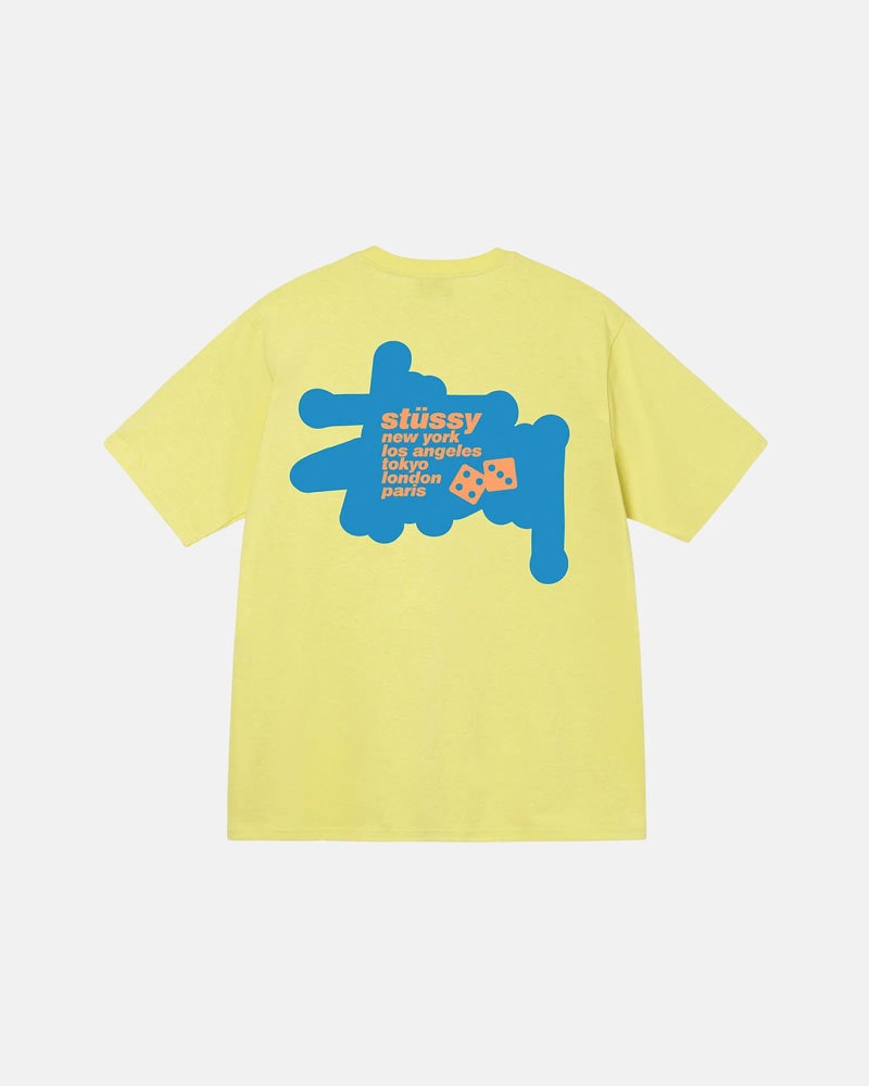 T Shirts Stussy Silhouette Jaune | PVS-90201505