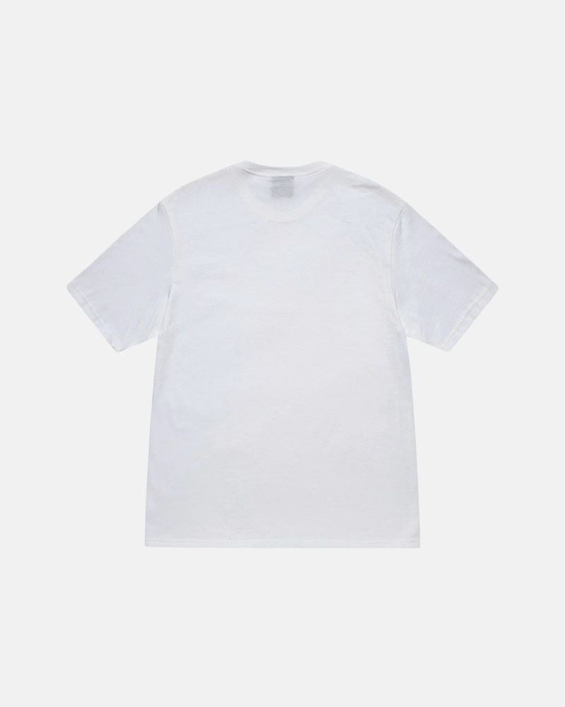 T Shirts Stussy Racecar Blanche | SLO-63742007