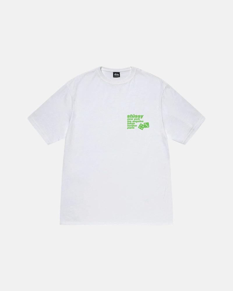 T Shirts Stussy Silhouette Blanche | VMD-59639921