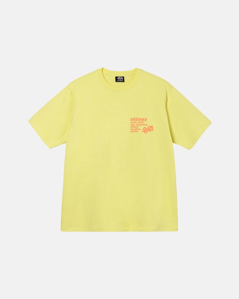 T Shirts Stussy Silhouette Jaune | PVS-90201505