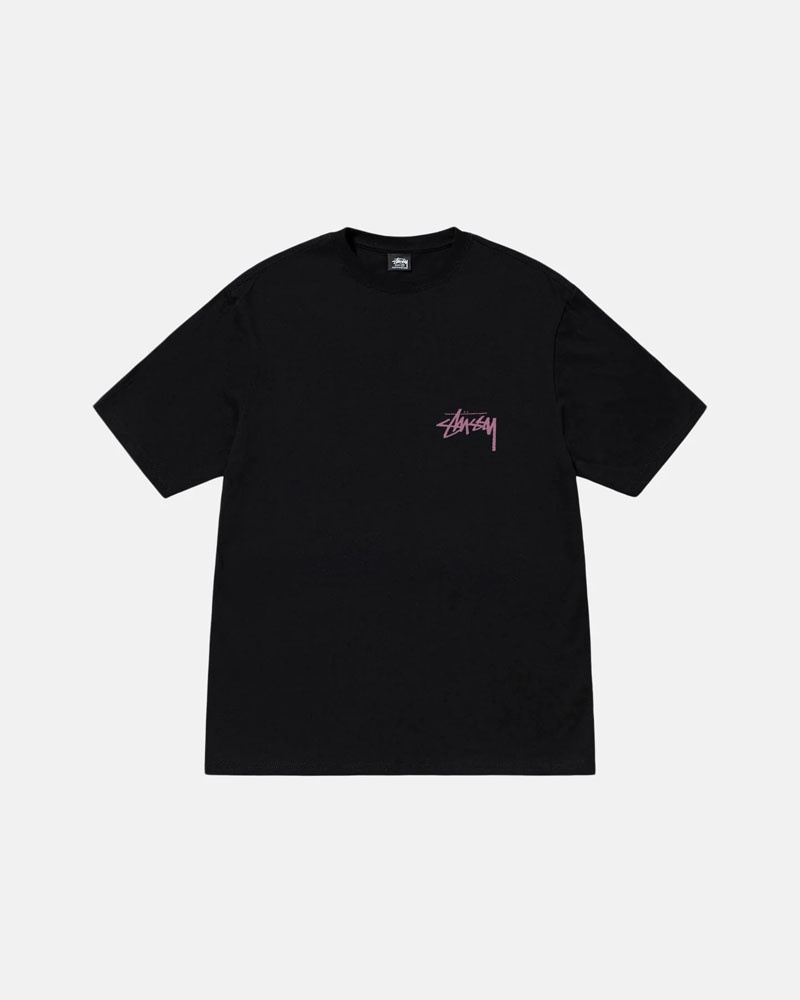 T Shirts Stussy Skate Tough Noir | NPE-96784188