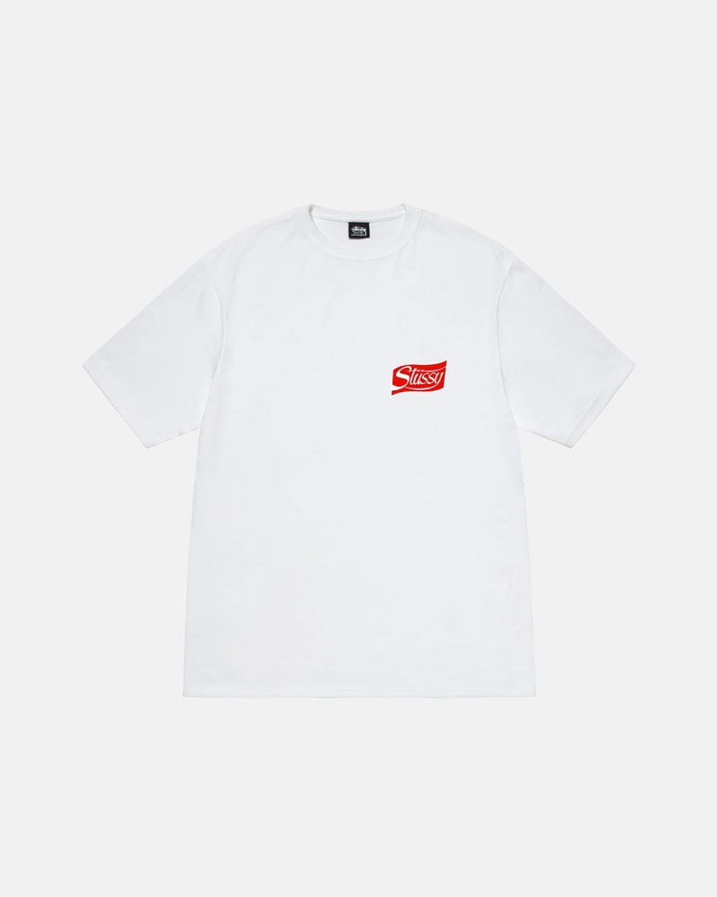 T Shirts Stussy Soda Can Blanche | GMX-80474431