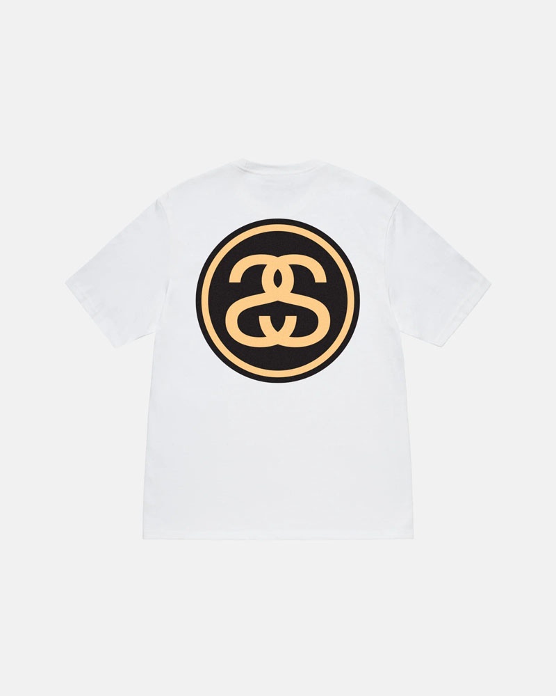 T Shirts Stussy SS-Link Blanche | YAU-09717009