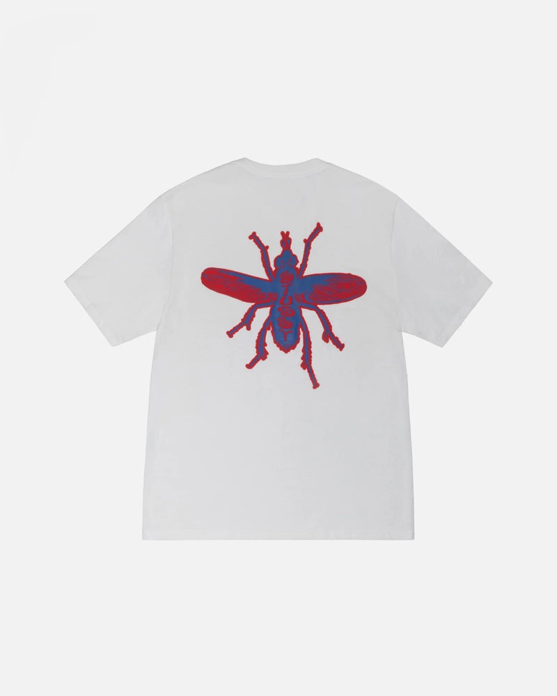 T Shirts Stussy Housefly Blanche | GOF-25500734