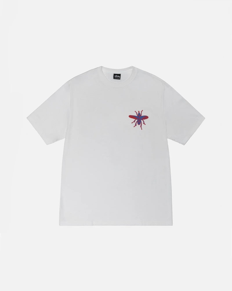 T Shirts Stussy Housefly Blanche | GOF-25500734