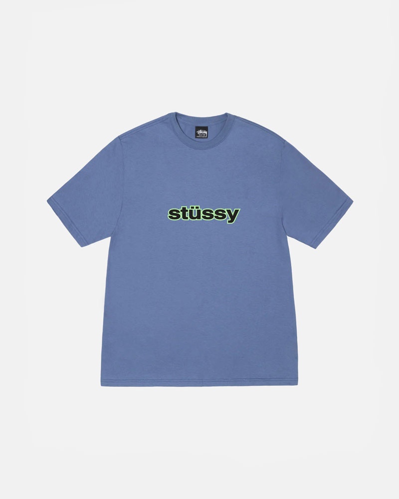 T Shirts Stussy SS-Link Storm Bleu | MXW-59951177