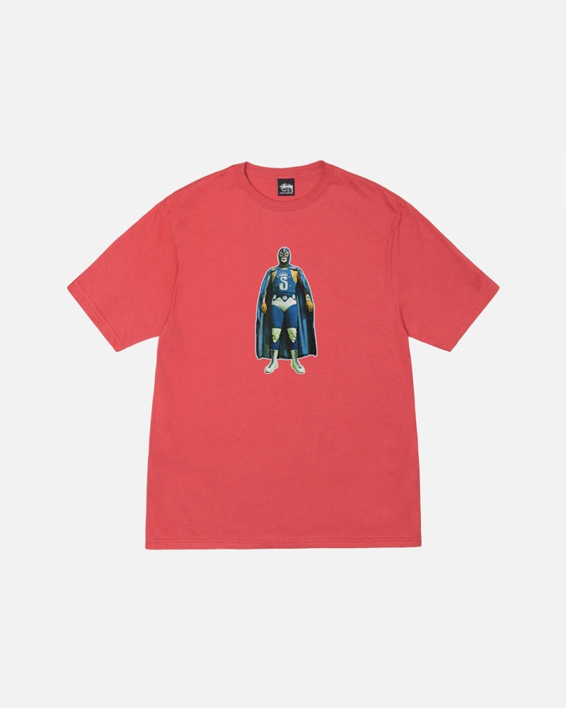 T Shirts Stussy Lucha Rouge | PJT-03318011