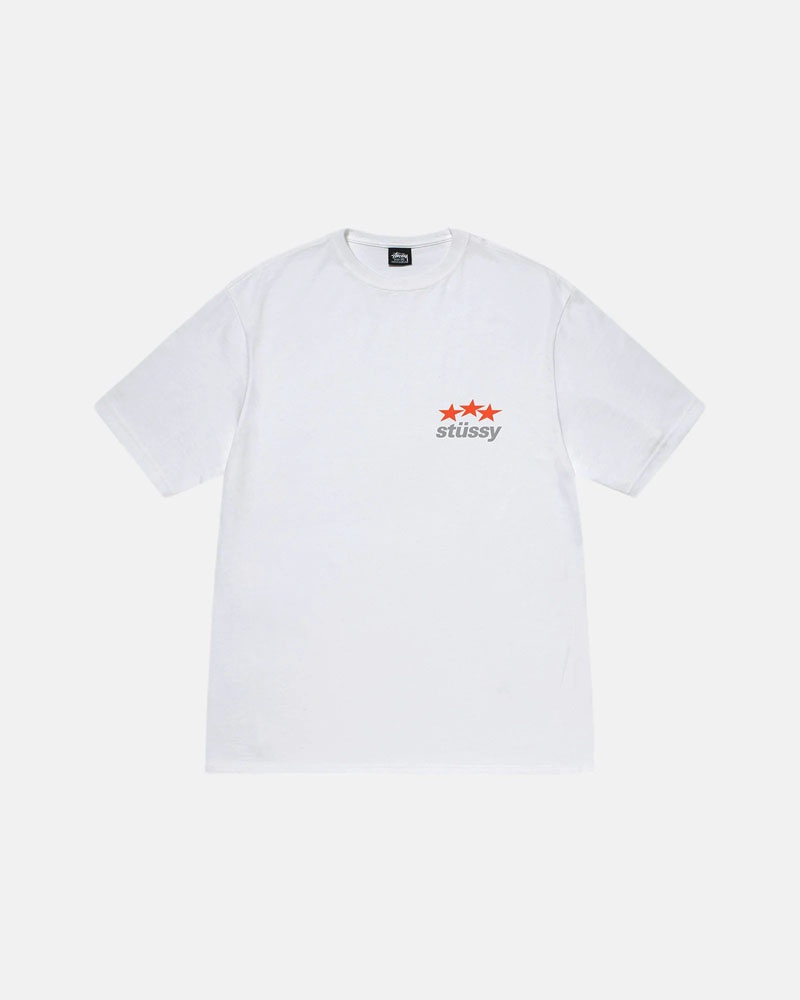 T Shirts Stussy Designs Usa Blanche | LKA-06043145