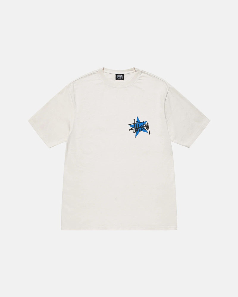 T Shirts Stussy Stüssy Star Pigment Dyed Blanche | EZH-62792703