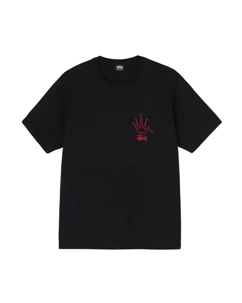 T Shirts Stussy Mens Broken Crown Noir | VSU-10085493