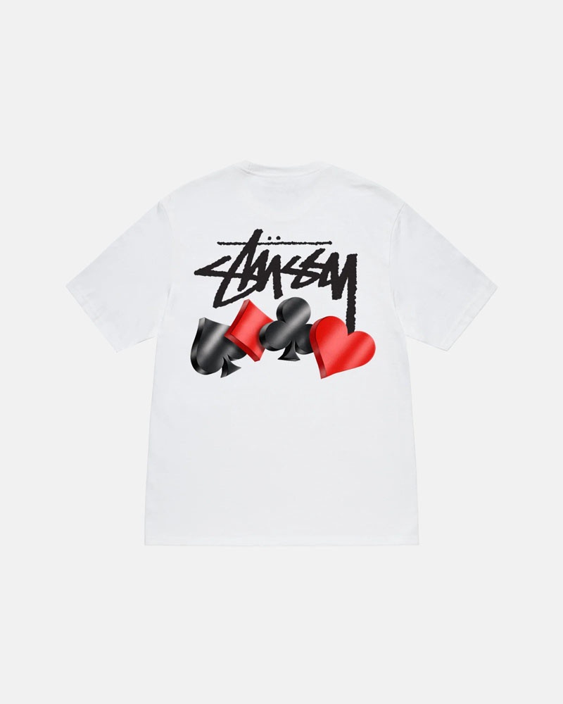 T Shirts Stussy Suits Blanche | JYW-55336429