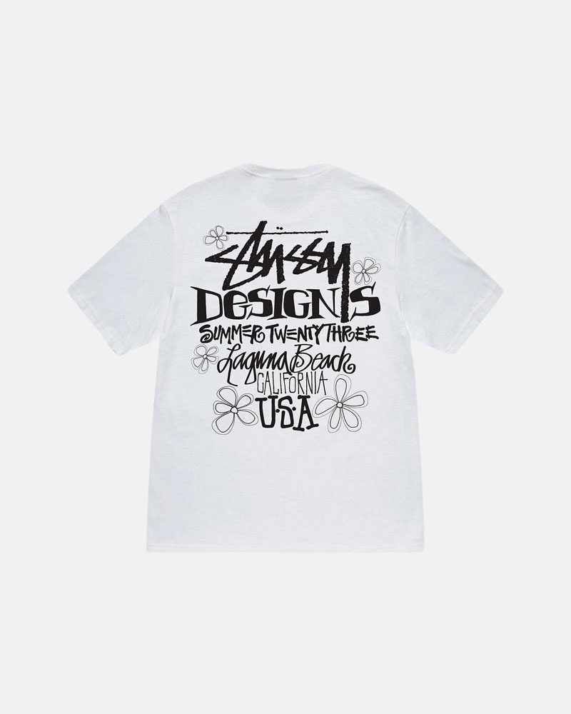 T Shirts Stussy Summer LB Blanche | ZHF-03675776