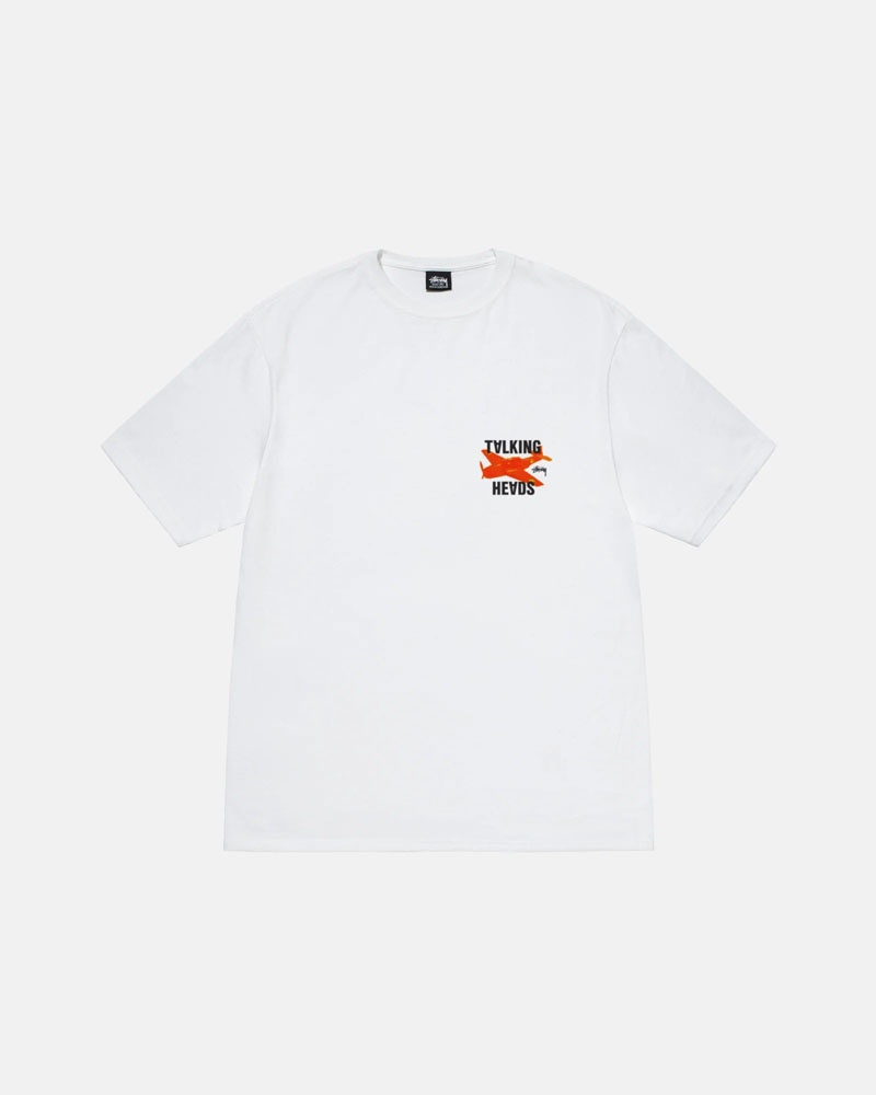 T Shirts Stussy Talking Heads Remain In Light Blanche | HUE-60857086