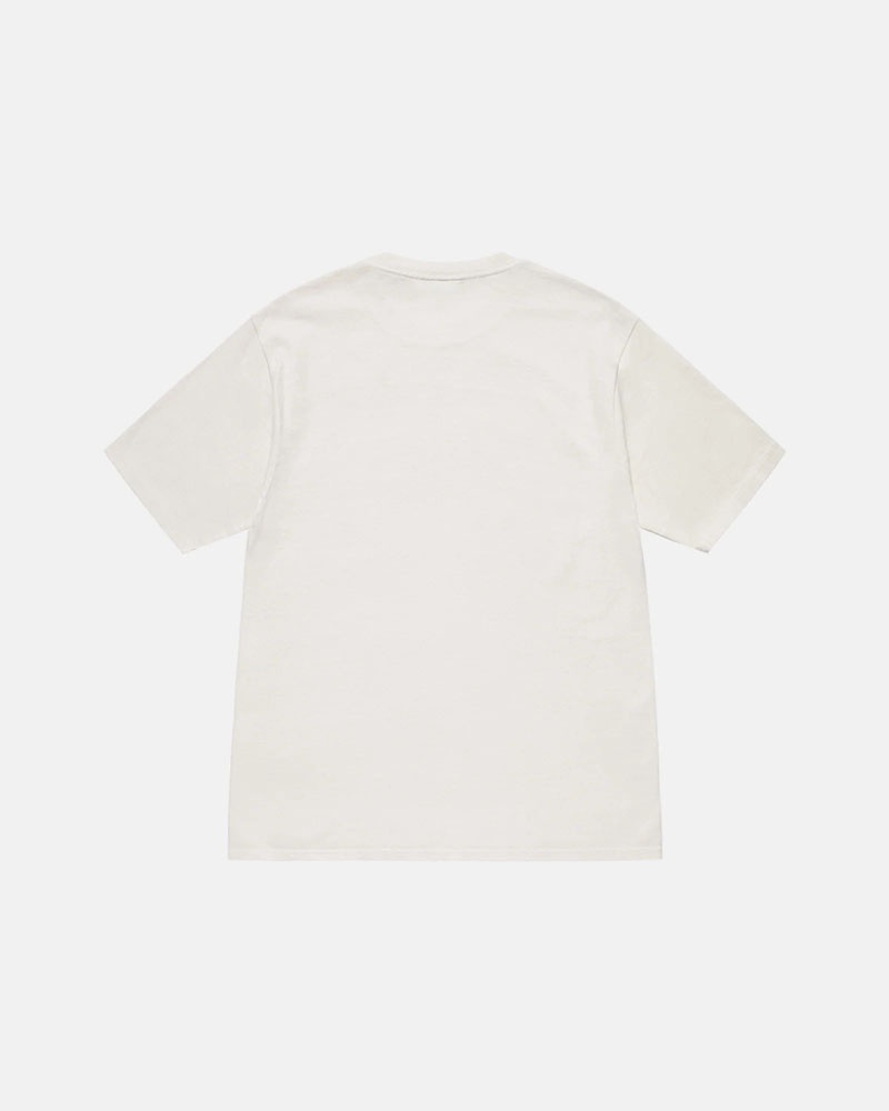 T Shirts Stussy Web Pigment Dyed Blanche | YOM-62840118